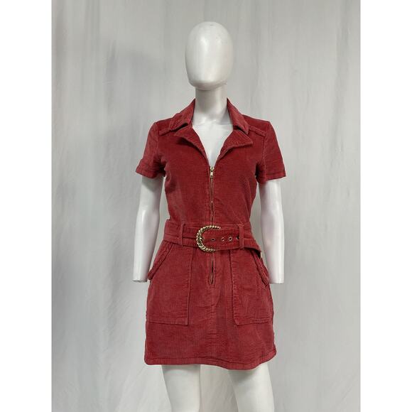 Show Me Your MuMu Red Belted Dress - Picture 2 of 5